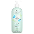 Attitude Good Nite 2-in-1 Baby Wash 16 Oz - Gentle shampoo and body wash for a soothing bedtime routine.