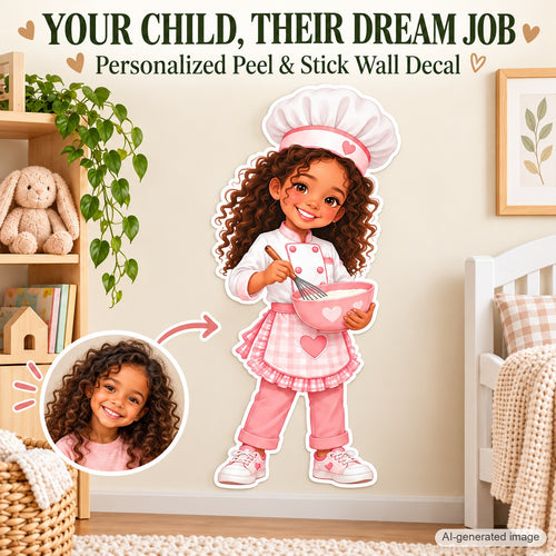Personalized Baker Wall Decal from Photo, Dream Job Sticker, image 1