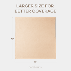 Muslin Swaddle Blankets Pack of 3, 42” x 42” in Cream, Blush, Mauve