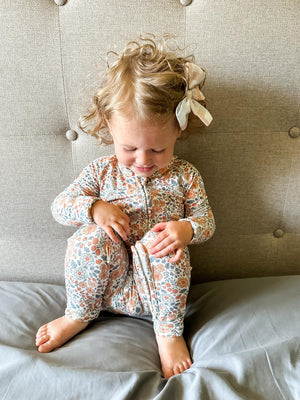 Darling Ditsy Bamboo Zippy Romper