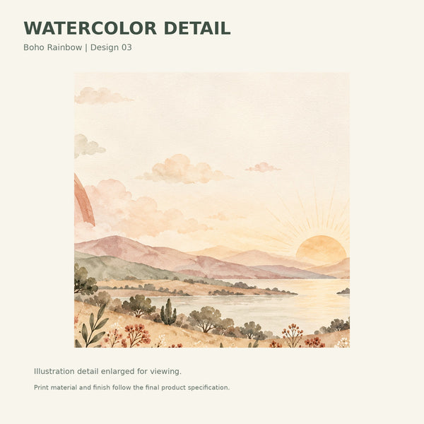 Watercolor Twin Rainbow Valley Wall Mural, image 3