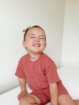 Bamboo Tee & Bike Shorts - sold as separates