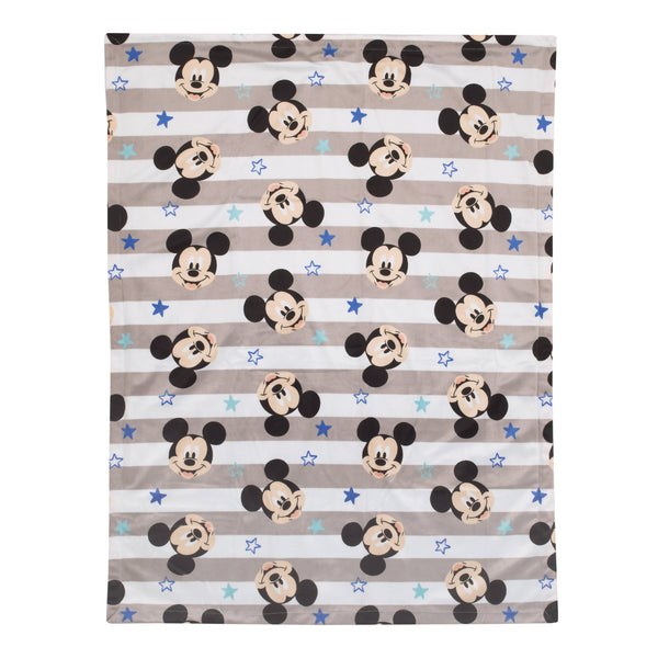 NoJo Disney Mickey Mouse Deluxe Reversible Baby Blanket