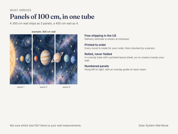 Watercolor Solar System Wall Mural, image 8