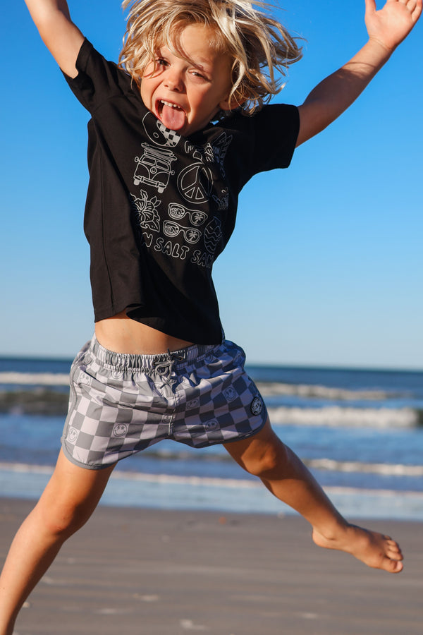 Happy Shores Swim Trunks