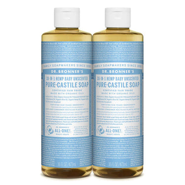 Dr. Bronner's Pure Castile Liquid Soap Baby Mild Unscented - 16 Fl Oz
