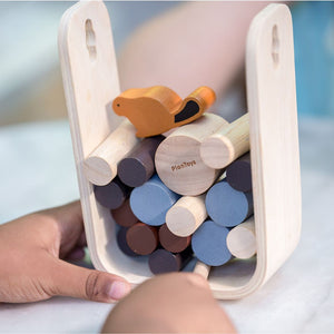 Timber Tumble baby toy from angle 2, featuring colorful wooden blocks for fun and developmental play.