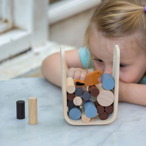 Timber Tumble baby toy in vibrant colors, showcasing playful design from angle 4 for engaging entertainment.