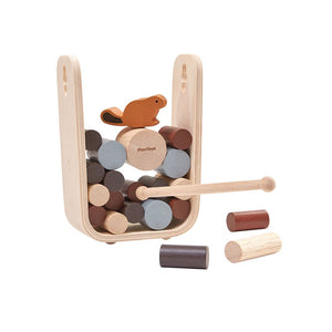 Timber Tumble baby toy: colorful wooden blocks for fun and safe playtime.