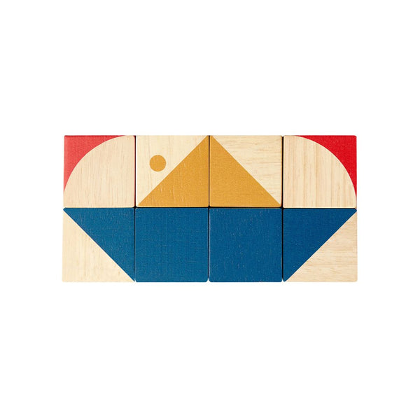 Colorful Geo Pattern Cubes for babies, perfect for puzzles and creative play, shown from angle 9.