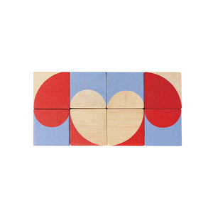 Colorful Geo Pattern Cubes for babies, perfect for puzzles and creative play activities. Angle 11 view.