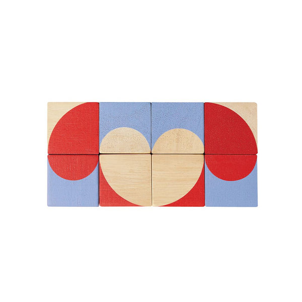 Colorful Geo Pattern Cubes for babies, perfect for puzzles and creative play activities. Angle 11 view.