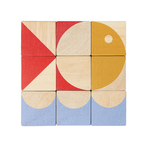 Colorful Geo Pattern Cubes for babies, promoting creativity and problem-solving in puzzles and activities.