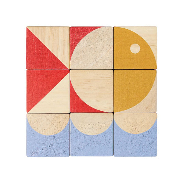Colorful Geo Pattern Cubes for babies, promoting creativity and problem-solving in puzzles and activities.