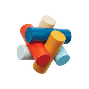Log Puzzle - PlanMini: Colorful wooden baby puzzle for early learning and play, perfect for nursery decor.