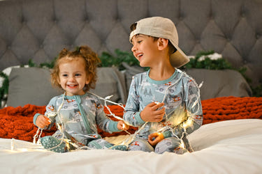 Cruisin' to Christmas 2pc Bamboo Pajamas for babies 12-18 months, perfect for cozy sleepwear this holiday season.