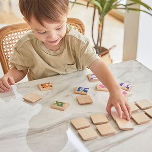 Colorful Animals Memo puzzle for babies, promoting creativity and learning through fun activities. Angle 2 view.