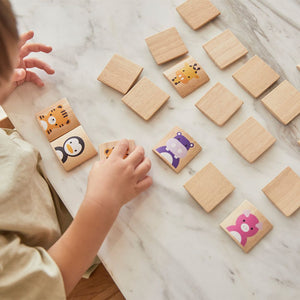 Colorful Animals Memo puzzle for babies, promoting creativity and memory skills through fun play.