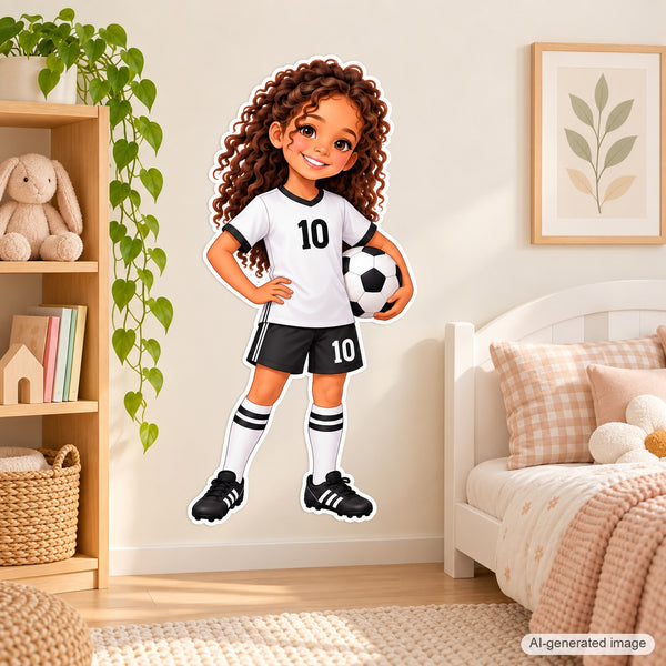 Personalized Soccer Player Wall Decal from Photo, Dream Job Sticker, image 5