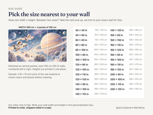 Watercolor Space Explorers Wall Mural, image 5