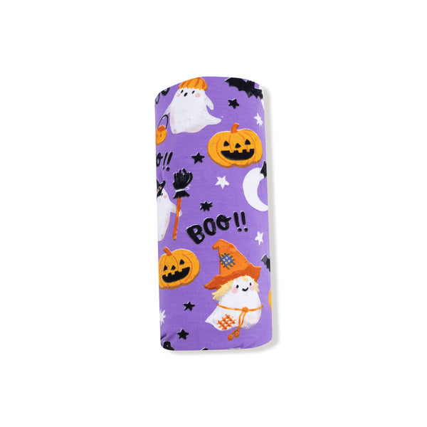Costumed Ghosts - Glow In The Dark - Purple - Swaddle Blanket