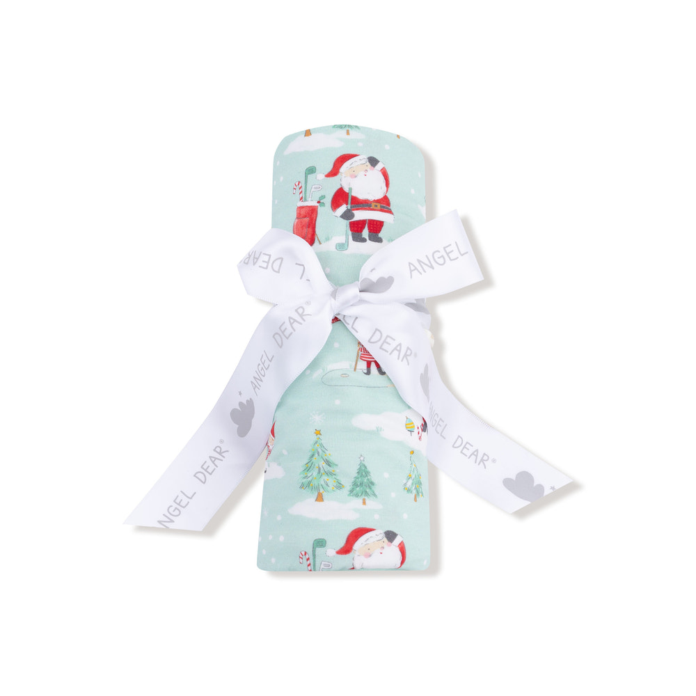 Golfing Santa and Elves - Swaddle Blanket