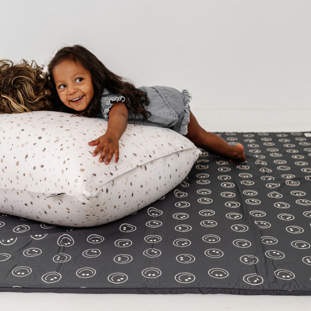 Terrazzo Chalk Bean Bag for babies, stylish and comfortable seating for playtime and relaxation.