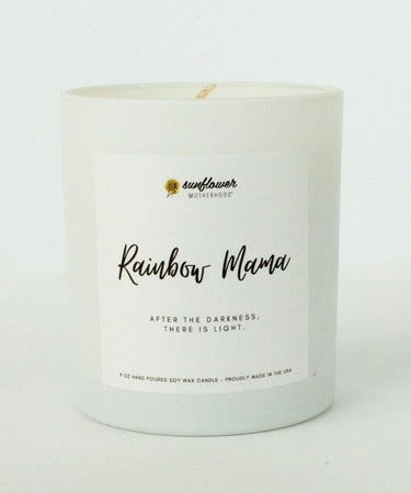 Rainbow Mama Pregnancy Loss Candle - a soothing candle for remembrance and healing.