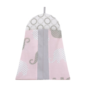 NoJo The Dreamer Pink and Grey Elephant 8 Piece Nursery Crib Bedding Set