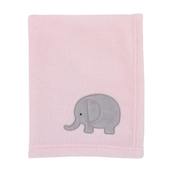 NoJo The Dreamer Pink and Grey Elephant 8 Piece Nursery Crib Bedding Set