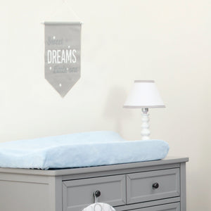 NoJo Dreamer Elephant Blue, Grey 8 Piece Nursery Crib Bedding Set