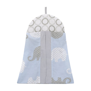 NoJo Dreamer Elephant Blue, Grey 8 Piece Nursery Crib Bedding Set