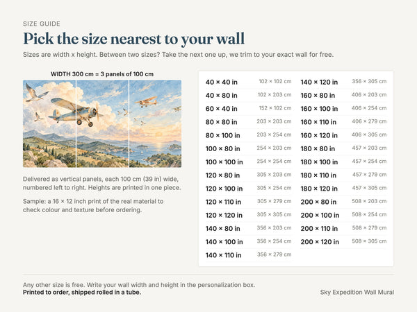 Watercolor Sky Expedition Wall Mural, image 5