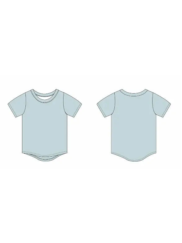 Dusty blue Everyday Tee for babies, perfect for casual wear and comfort.