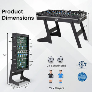 Folding Full Competition Size Soccer Table