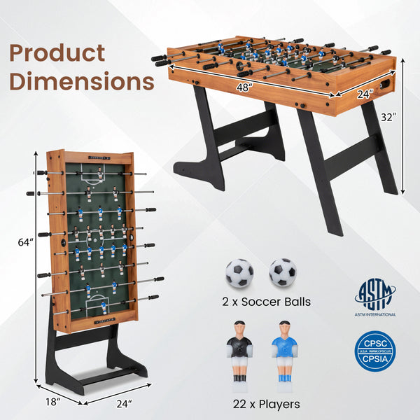 Folding Full Competition Size Soccer Table