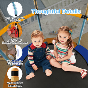 48 Inch Toddler Trampoline with Safety Enclosure Net - Safety Net