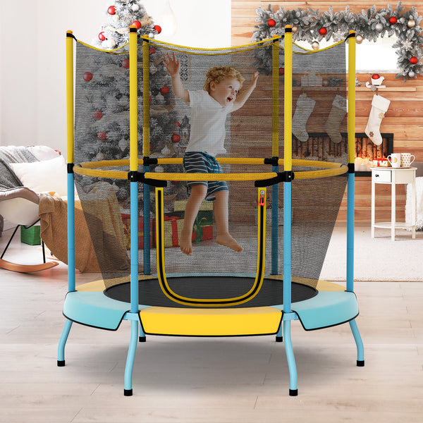 48 Inch Toddler Trampoline with Safety Enclosure Net - Safety Net