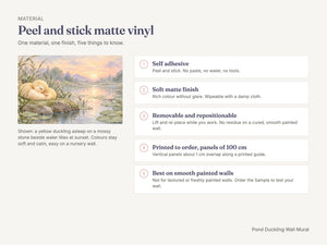 Watercolor Pond Duckling Wall Mural, image 7