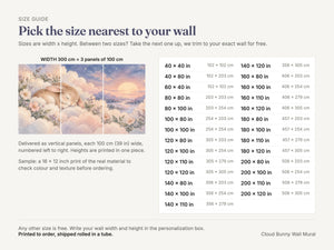 Watercolor Cloud Bunny Wall Mural, image 5