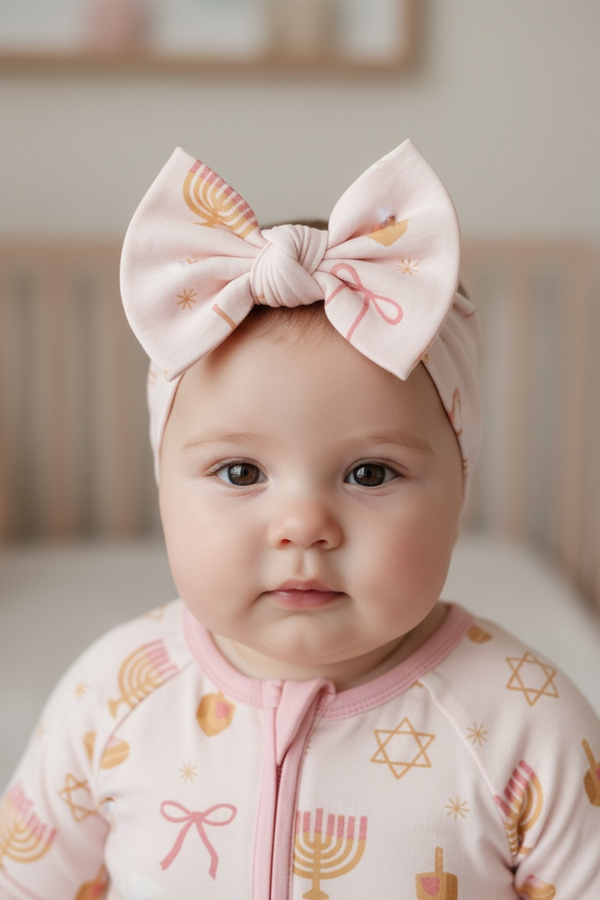 Pretty In Hanukkah (Bow Headband)