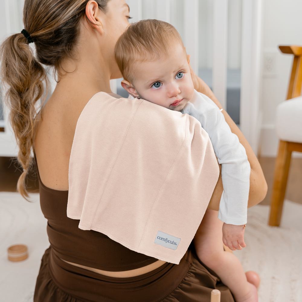 Cotton Burp Cloths  in Blush