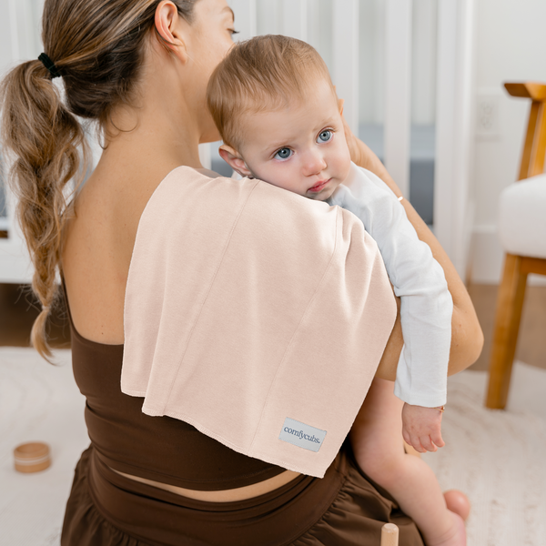 Cotton Burp Cloths  in Blush