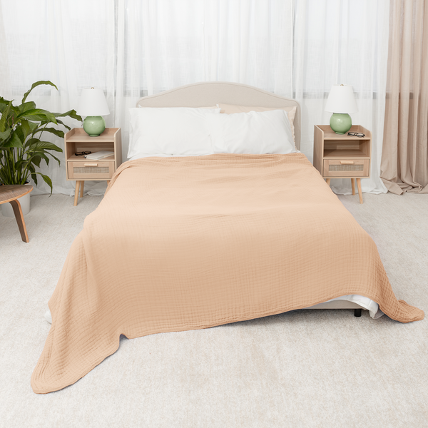 Adult Muslin Blanket in Cream