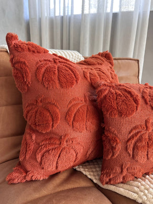 Dark Rust Pumpkin Pillow Cover