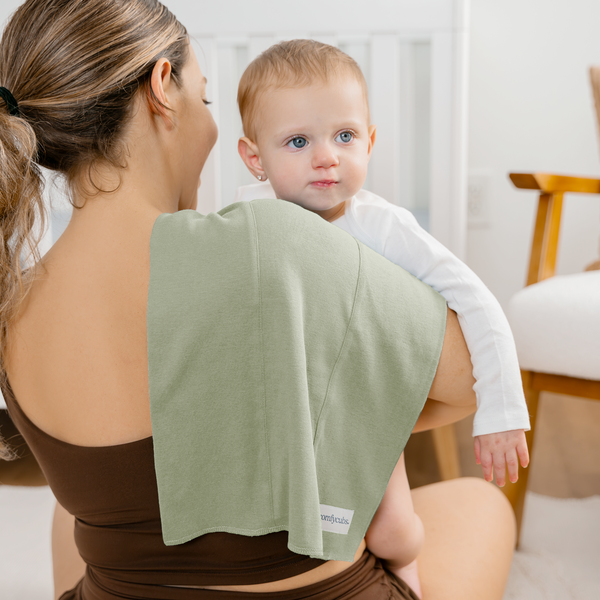 Cotton Burp Cloths in Sage