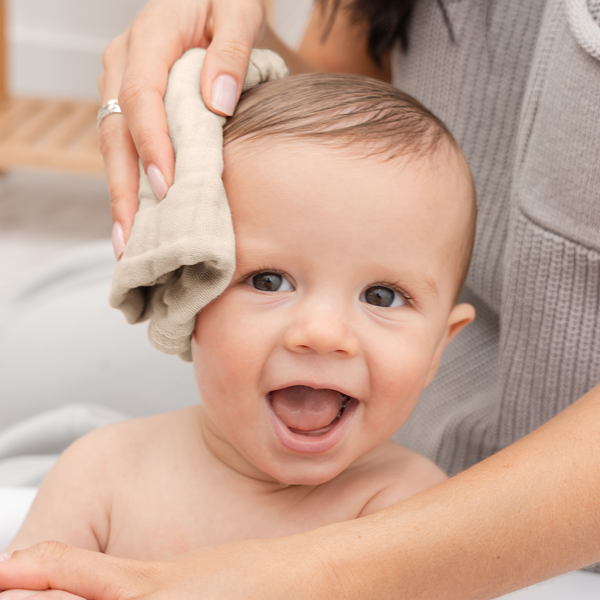 Muslin Washcloths in Sand
