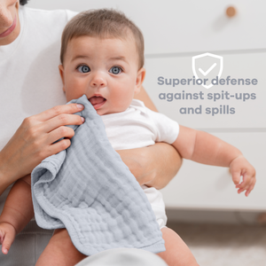 Muslin Burp Cloths  in Slate