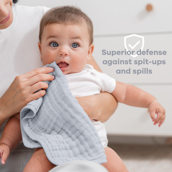 Muslin Burp Cloths  in Slate