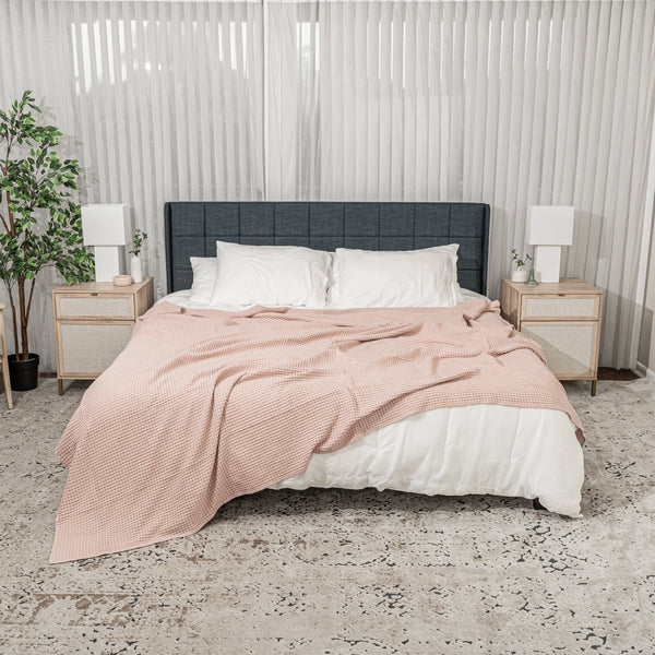 Adult Waffle Blankets in Blush